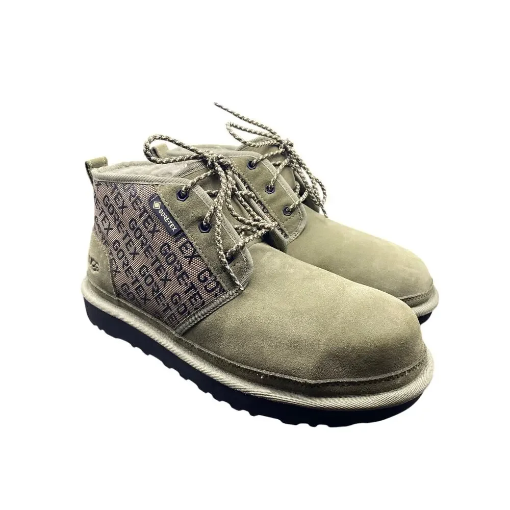 New UGG Neumel GORE-TEX Chukka Boots Moss Green Fleece Lined Men’s 10